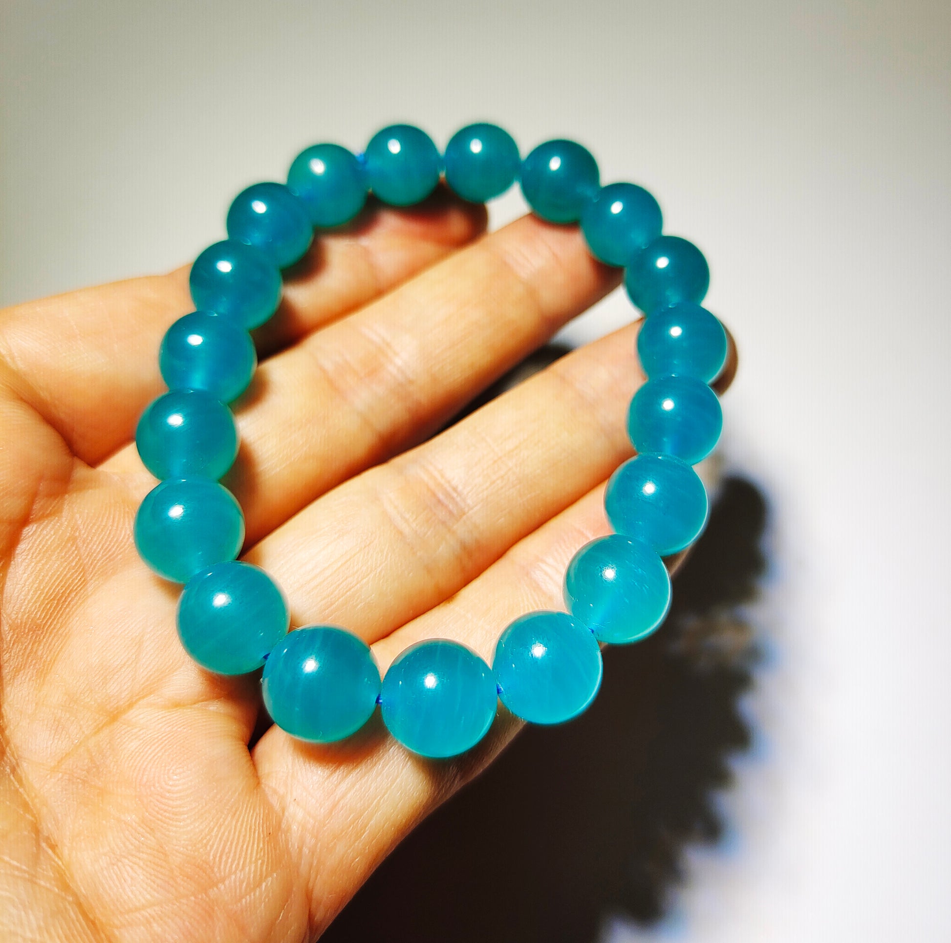 Real Natural Icy Amazonite Beads Bracelet Amazon Stone Strands Genuine