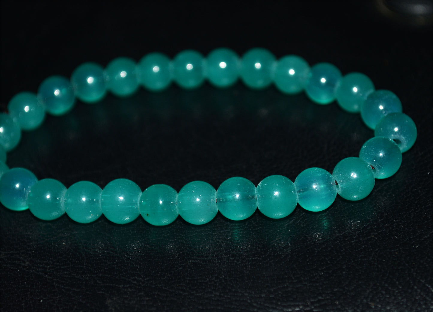 Real Natural Icy Amazonite Beads Bracelet Amazon Stone Strands Genuine Glassy