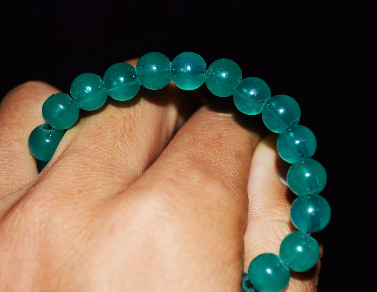 Real Natural Icy Amazonite Beads Bracelet Amazon Stone Strands Genuine Glassy