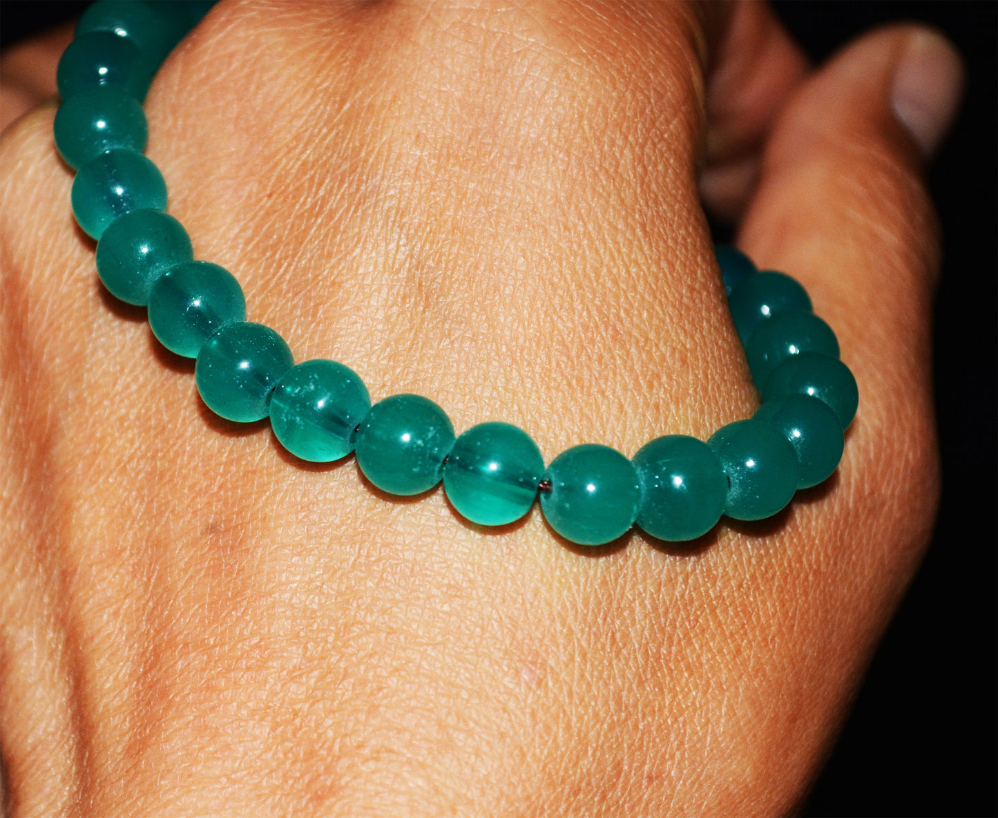 Real Natural Icy Amazonite Beads Bracelet Amazon Stone Strands Genuine Glassy