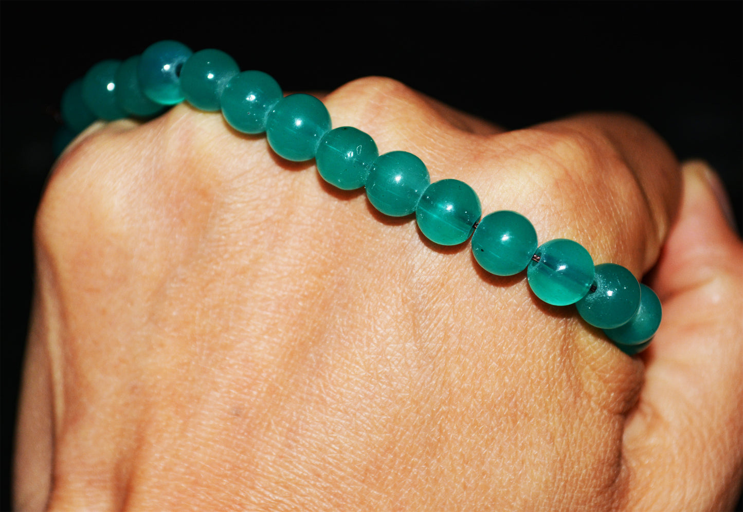 Real Natural Icy Amazonite Beads Bracelet Amazon Stone Strands Genuine Glassy