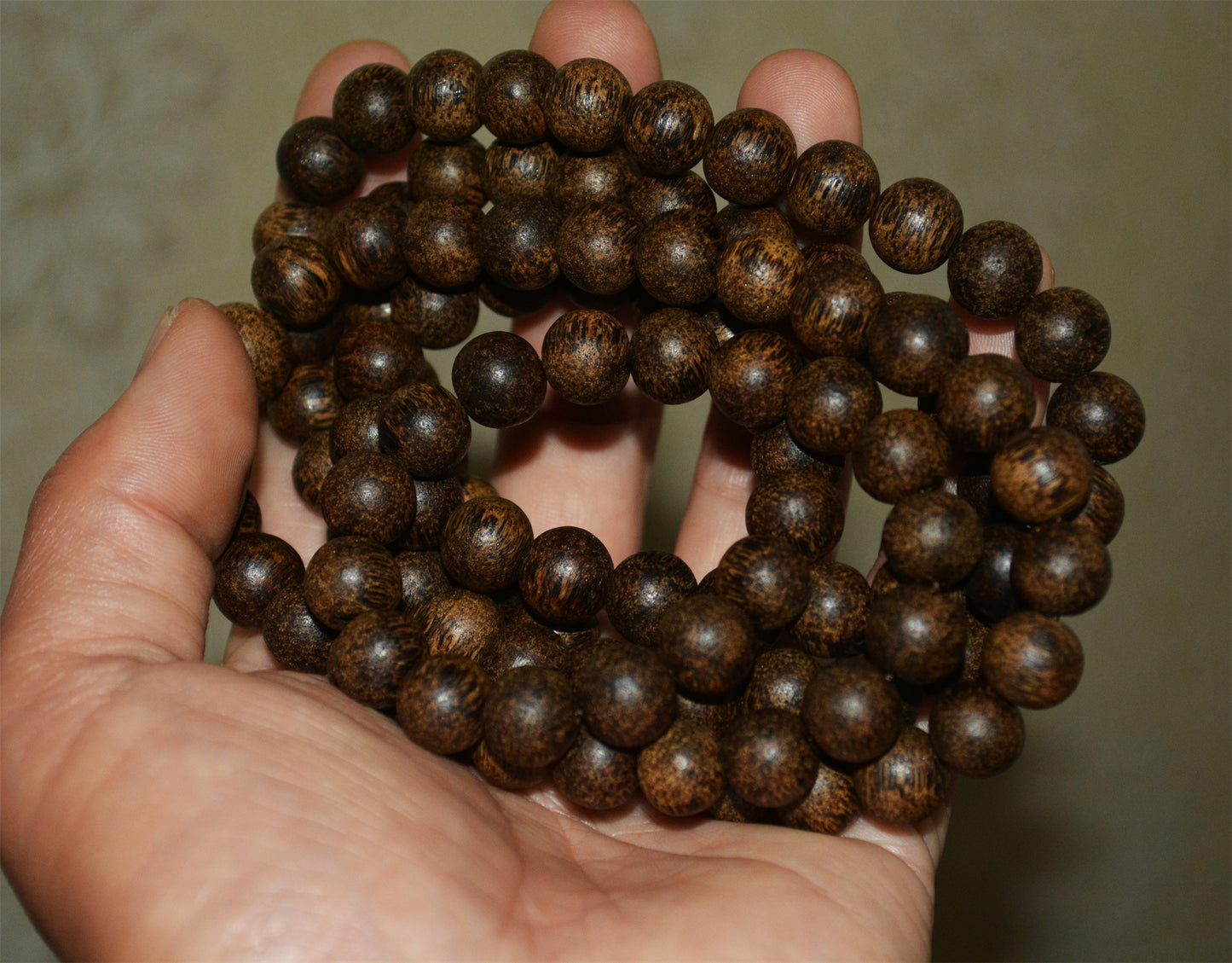 Natural Brunei Agarwood Kinam Bracelet Mala Prayer Beads Qinan Kynam Aloeswood Beads Rosary 108 Gaharu Necklace Super Kyara Oodh Agar