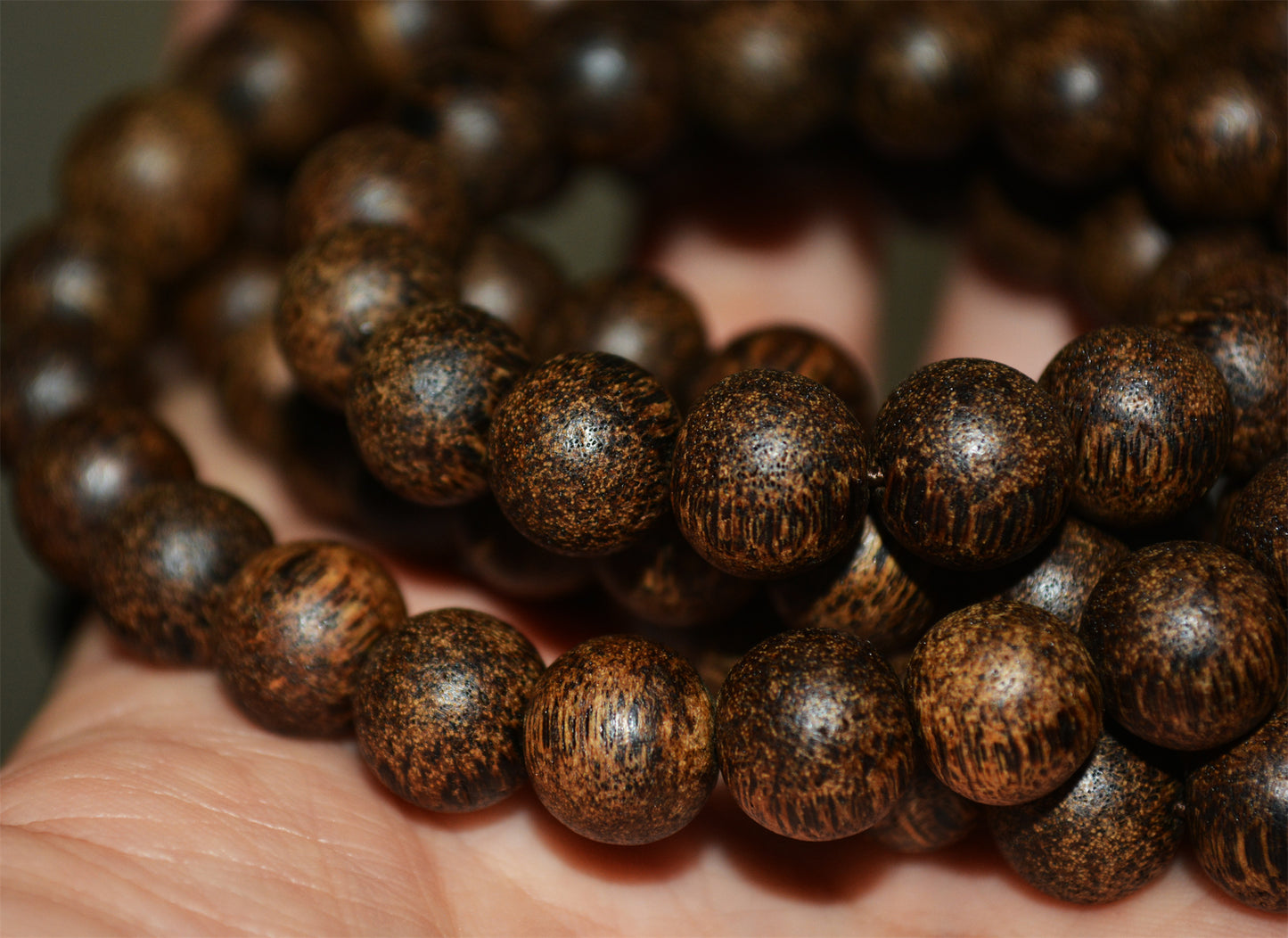 Natural Brunei Agarwood Kinam Bracelet Mala Prayer Beads Qinan Kynam Aloeswood Beads Rosary 108 Gaharu Necklace Super Kyara Oodh Agar