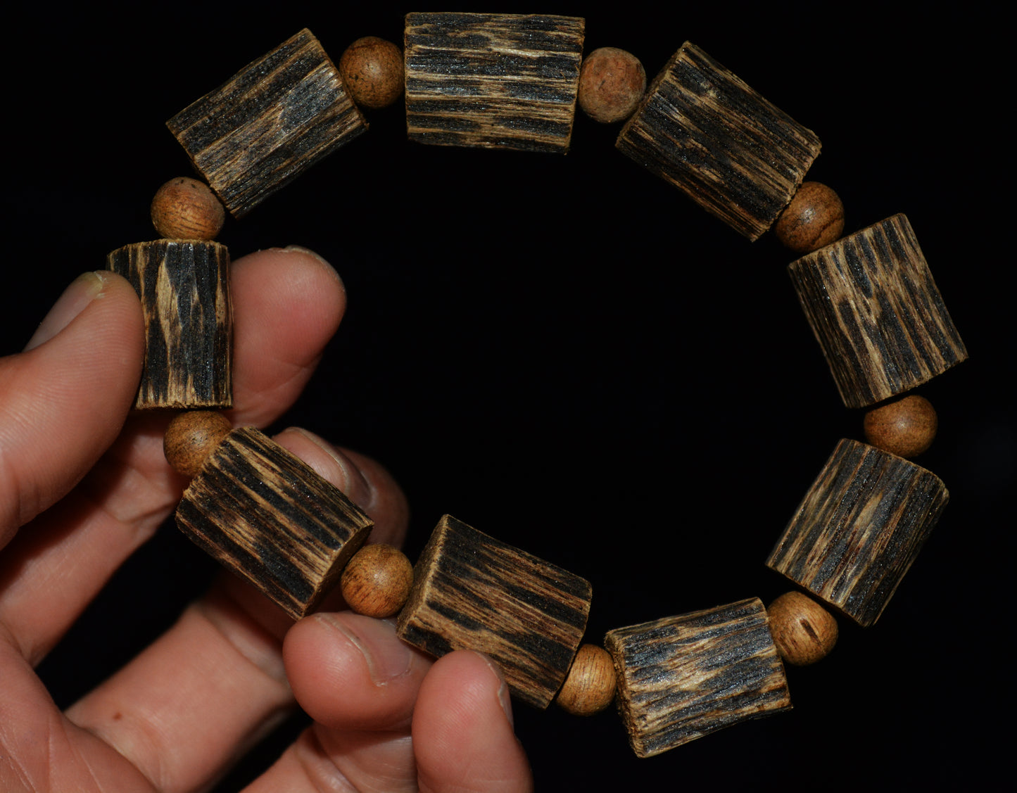 Real Natural Vietnam Wild Kynam Agarwood Bracelet Mala Prayer Beads Qinan Kinam Aloeswood Beads Rosary Gaharu Super Kyara Oodh Agar