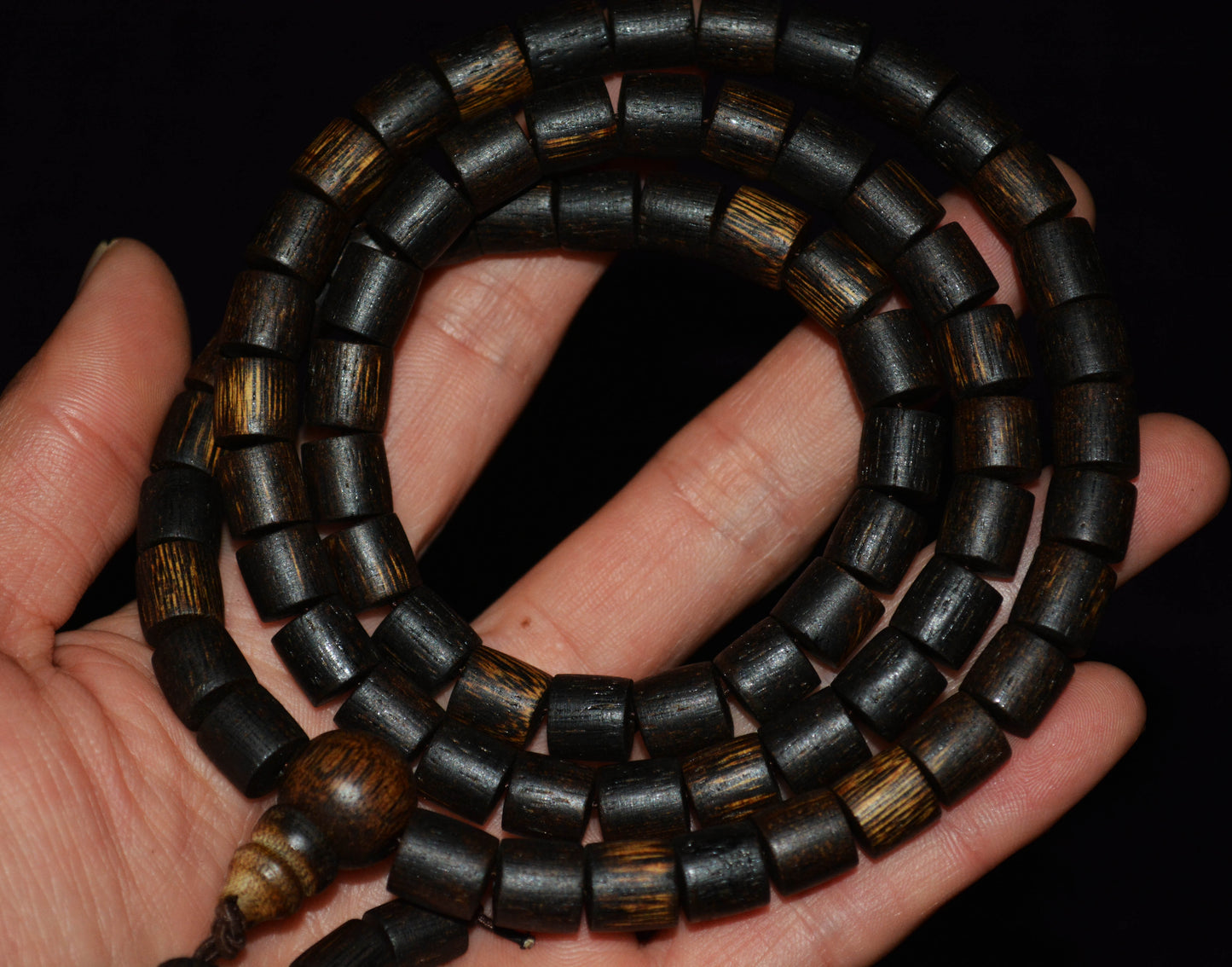 Real Natural Vietnam Wild Kynam Agarwood Bracelet Qinan Aloeswood Mala Prayer Beads Genuine Kinam Gaharu Necklace