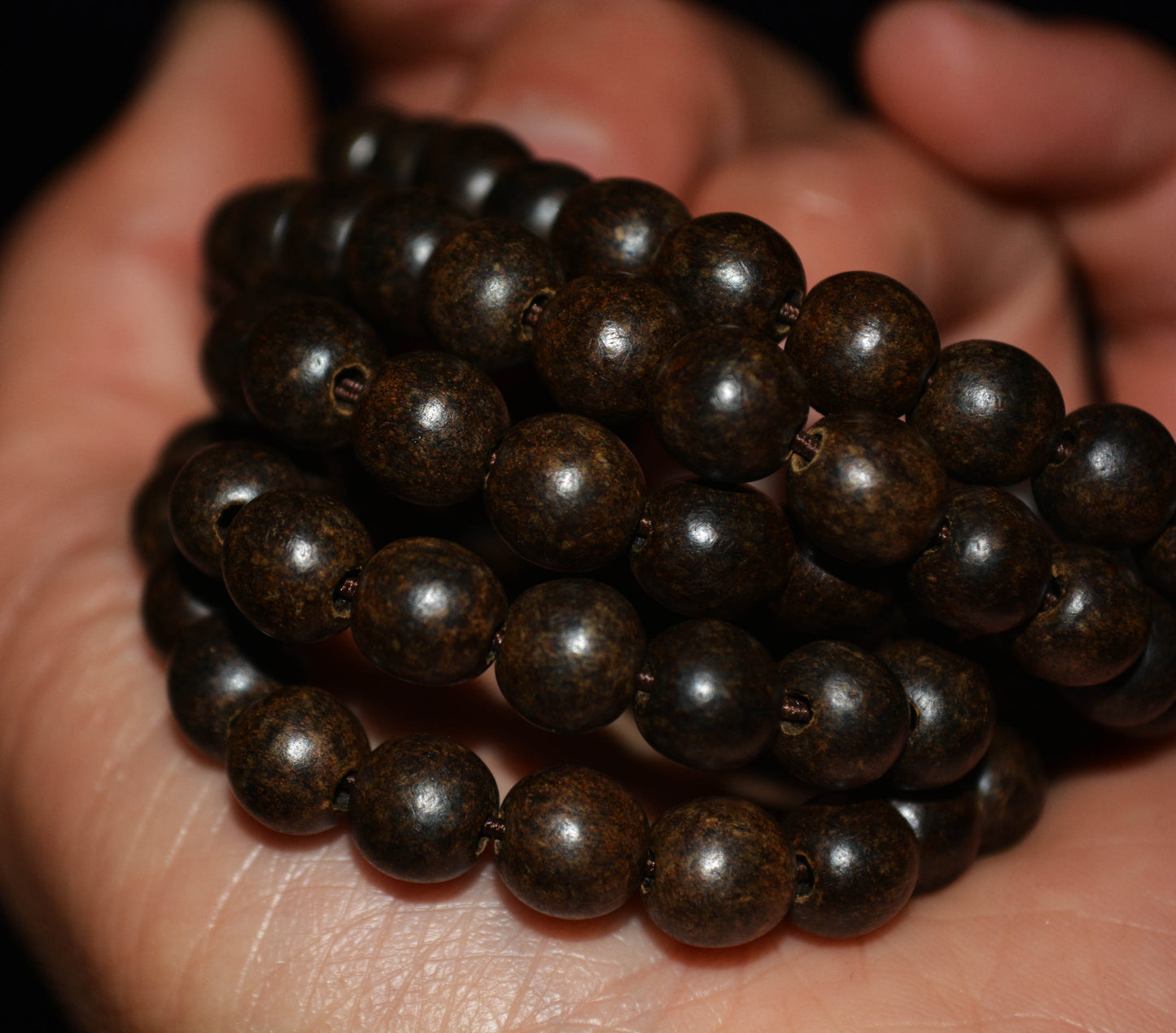 Real Natural Wild Kynam Vietnam Agarwood Bracelet Qinan Aloeswood Mala Prayer Beads Genuine Kinam Gaharu Necklace