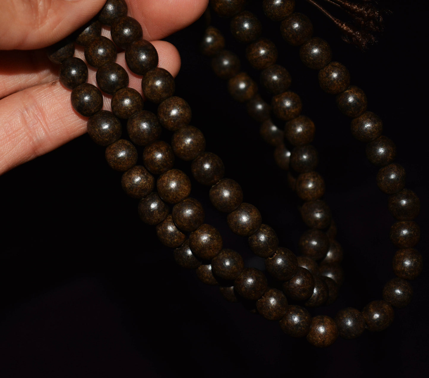 Real Natural Wild Kynam Vietnam Agarwood Bracelet Qinan Aloeswood Mala Prayer Beads Genuine Kinam Gaharu Necklace