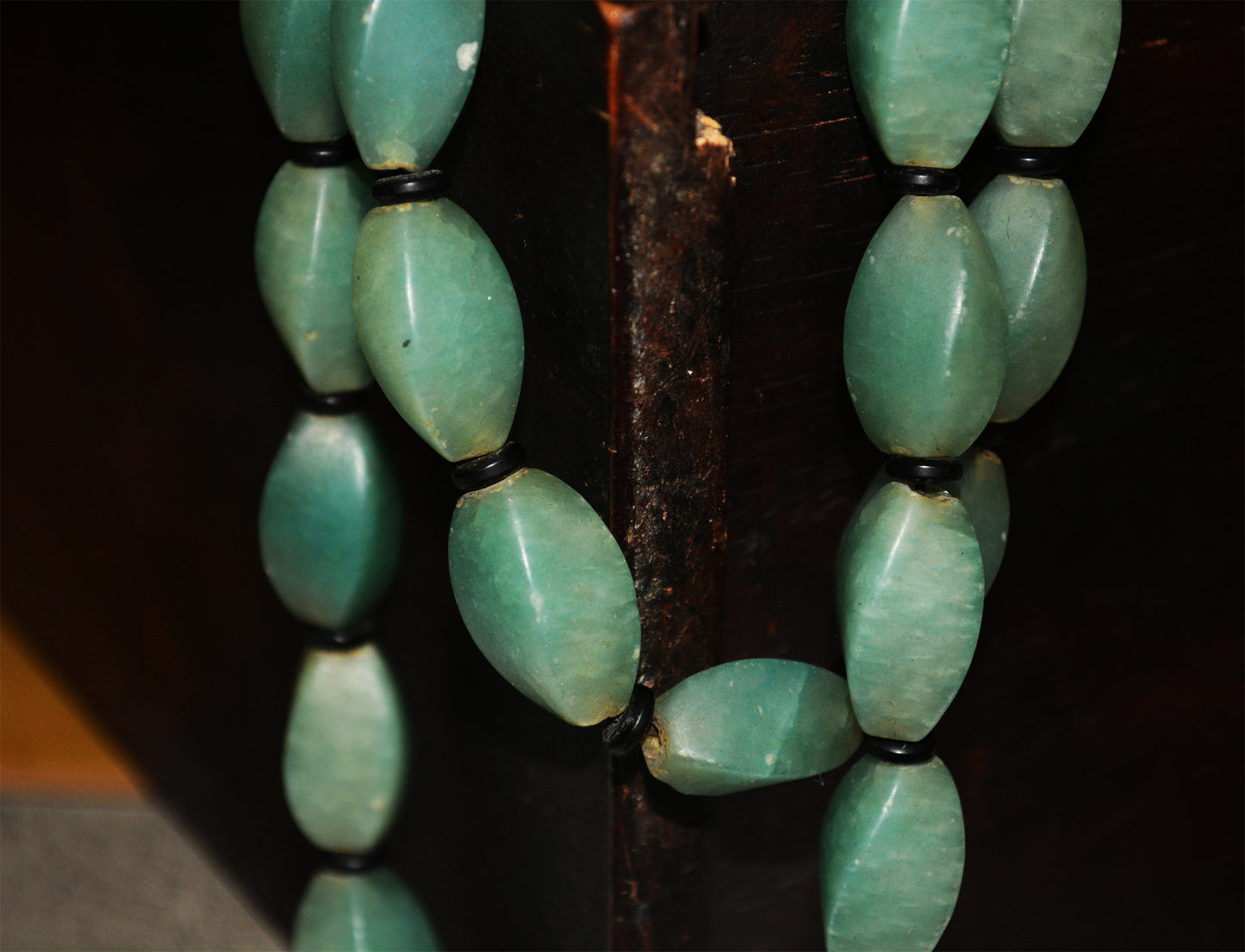 Real Old Ancient Amazonite Stone Beads Bracelet Necklace Strands Antique Genuine Antique