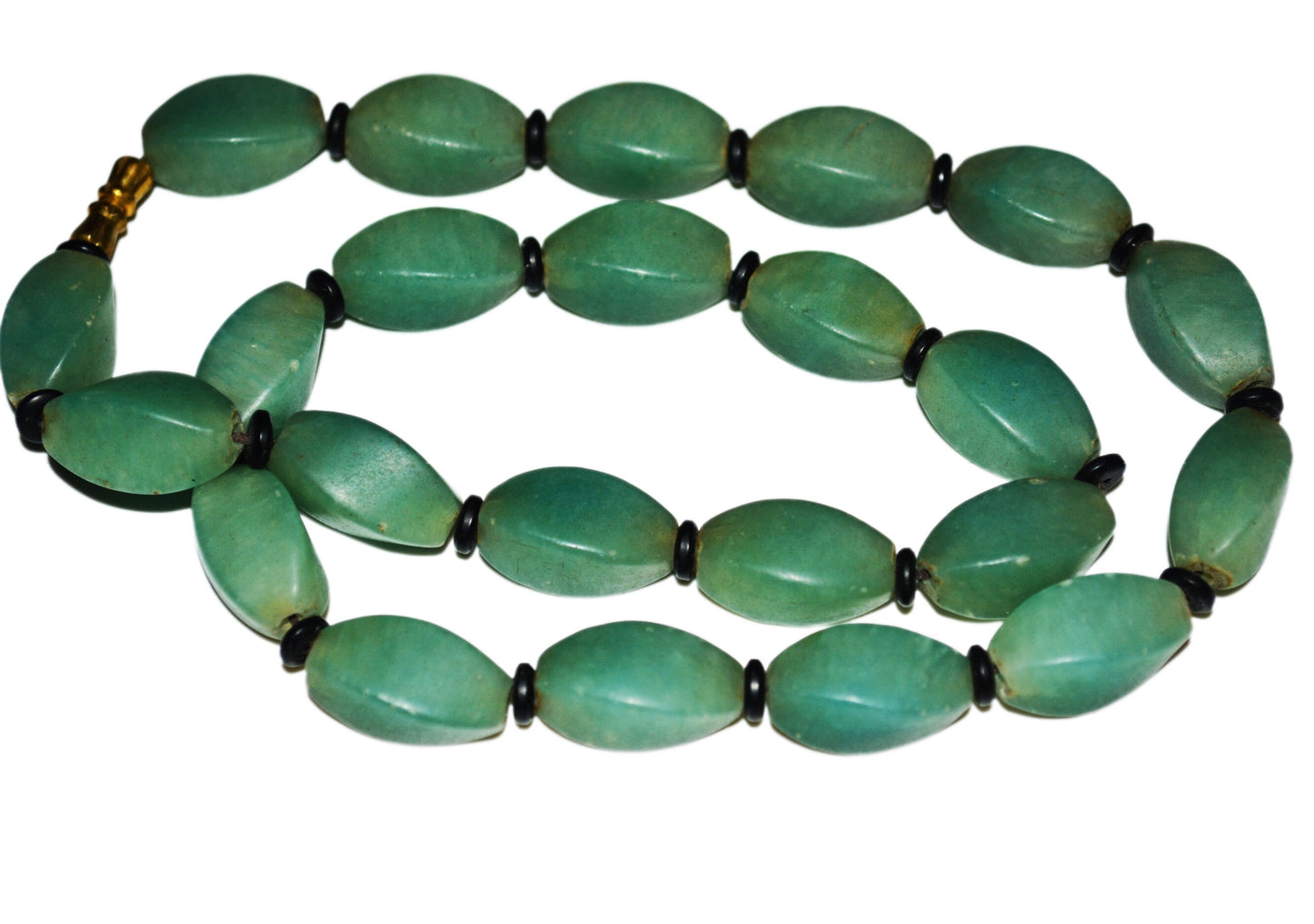 Real Old Ancient Amazonite Stone Beads Bracelet Necklace Strands Antique Genuine Antique