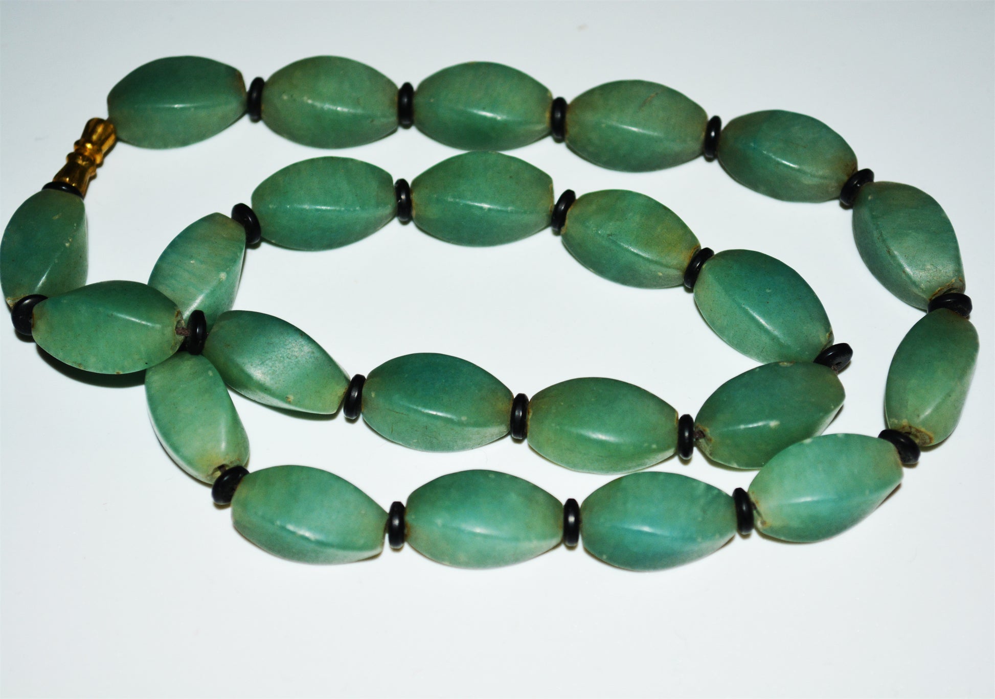 Real Old Ancient Amazonite Stone Beads Bracelet Necklace Strands Antique Genuine Antique