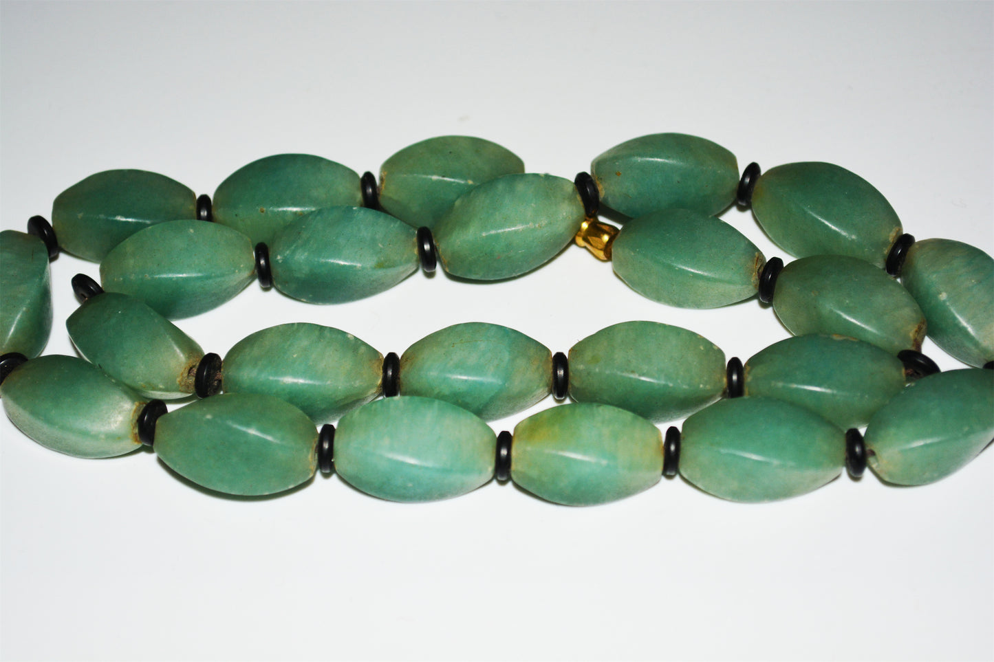 Real Old Ancient Amazonite Stone Beads Bracelet Necklace Strands Antique Genuine Antique