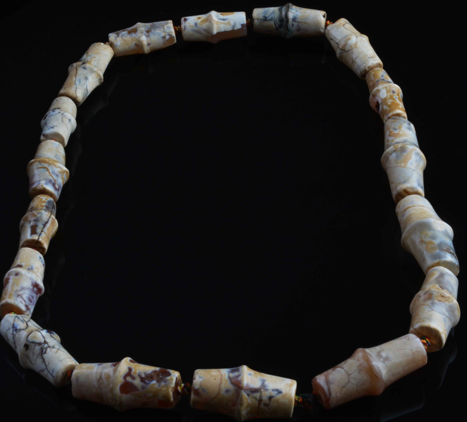 Real Old Ancient Chinese Excavated Agate Beads Carnelian Necklace Strands Antique Genuine