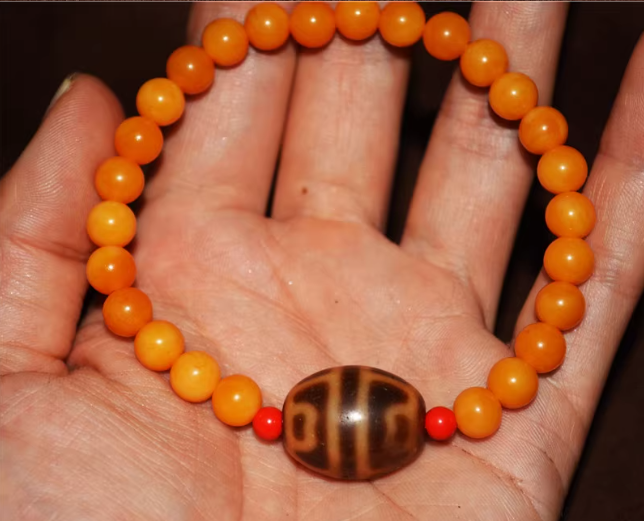 Real Old Ancient Tibetan Lotus Dzi Bead Amulet Himalayan Bracelet Pure Gzi Pendant Genuine Antique Agate Talisman