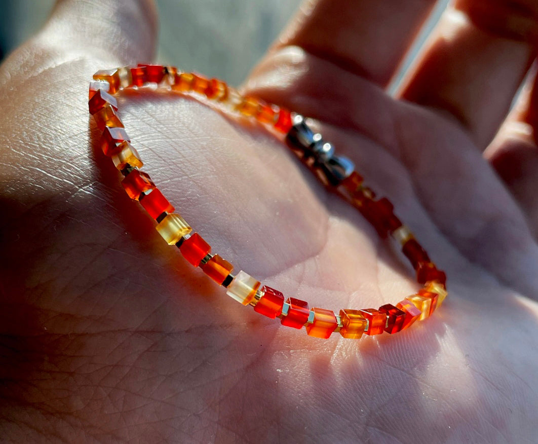 Real Old Antiqe Red Agate Bracelet Mini Small Size Carnelian Bracelet Himalaya Mala Prayer Beads Natural Sardonyx