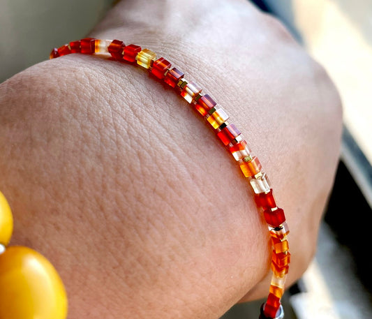 Real Old Antiqe Red Agate Bracelet Mini Small Size Carnelian Bracelet Himalaya Mala Prayer Beads Natural Sardonyx
