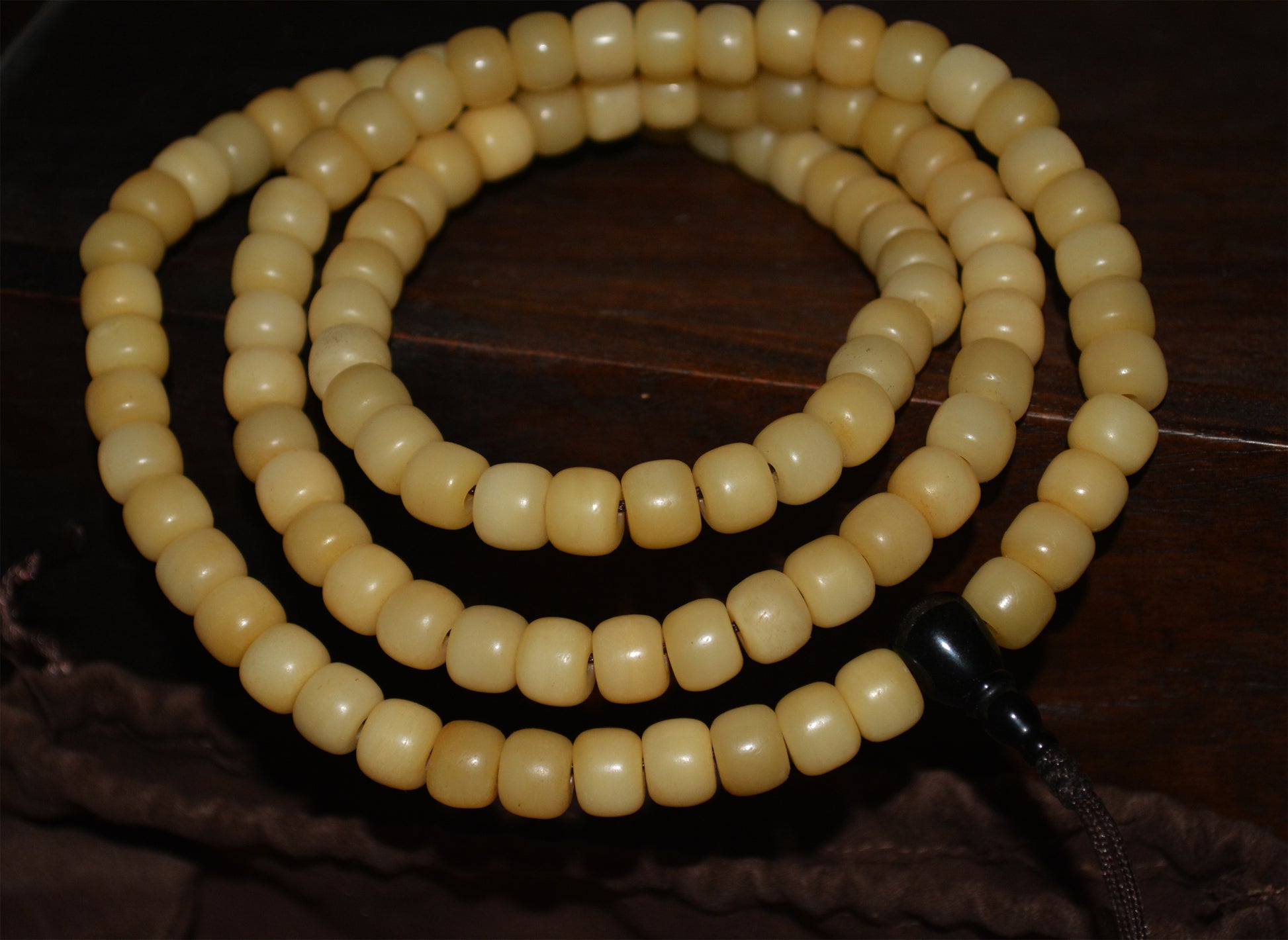 Real Old Tibetan Yak Bone Bracelet Amulet Kapala Mala Prayer Beads Antique Tibet Lucky Genuine Tibet Talisman Rosary