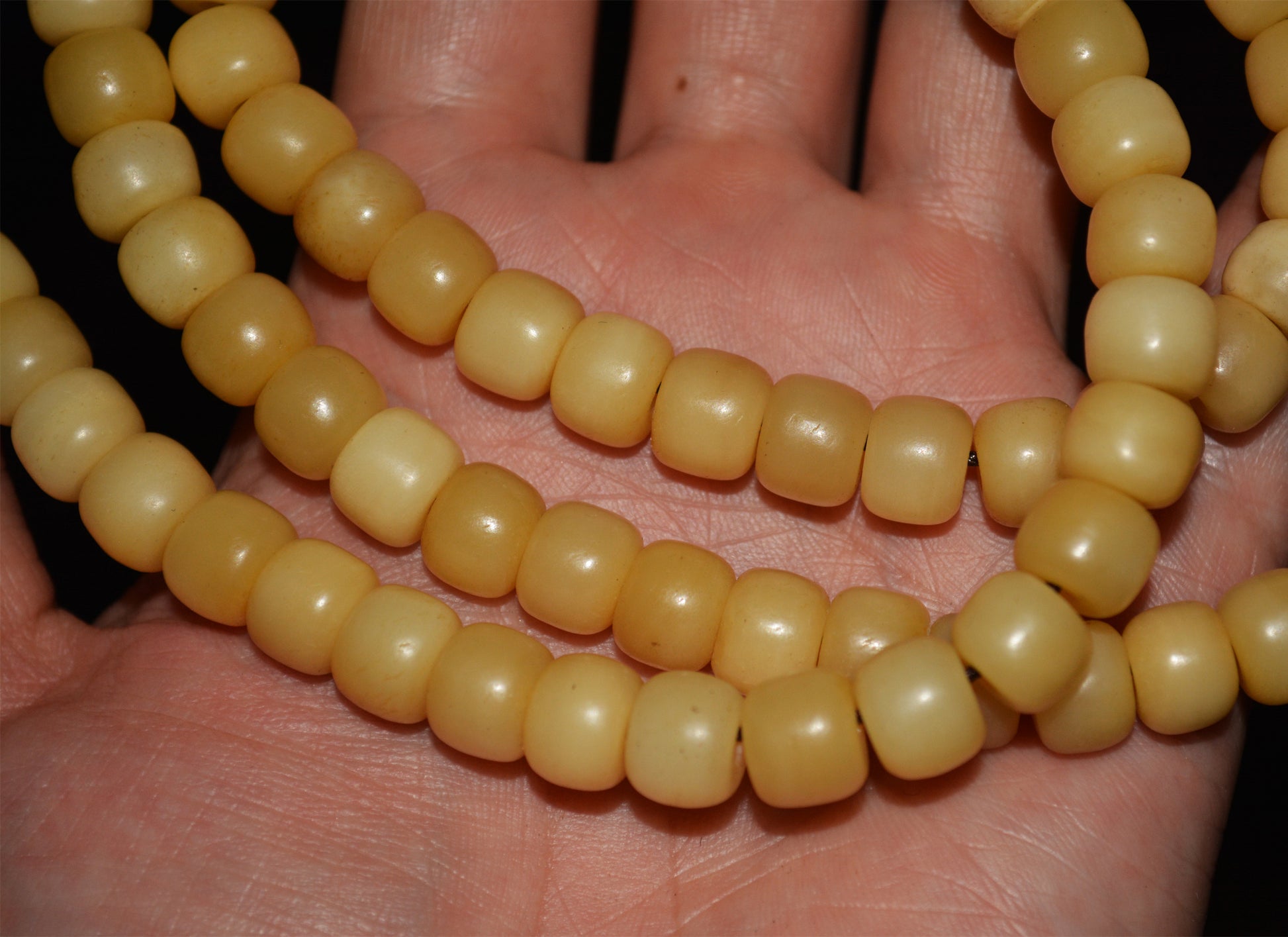 Real Old Tibetan Yak Bone Bracelet Amulet Kapala Mala Prayer Beads Antique Tibet Lucky Genuine Tibet Talisman Rosary