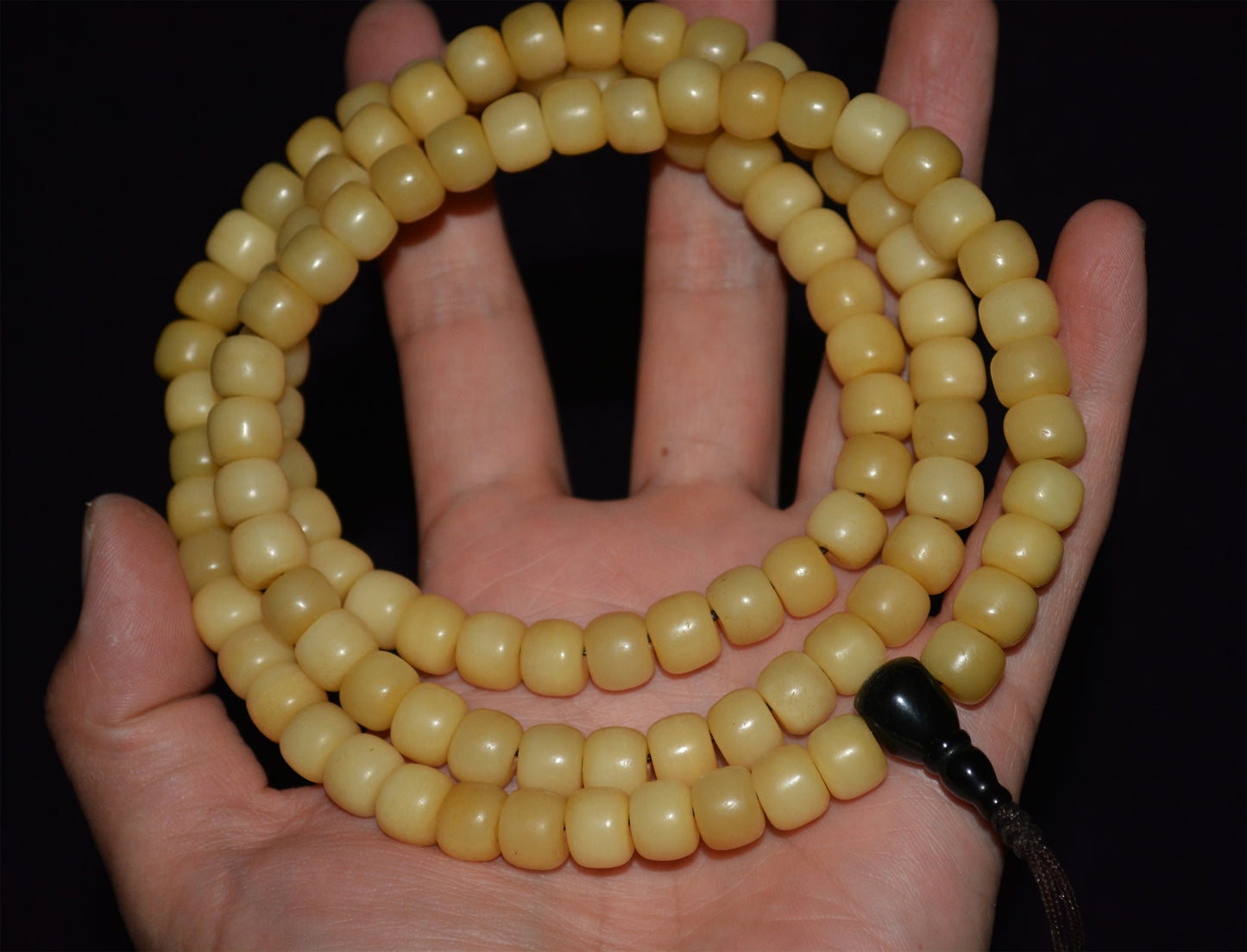 Real Old Tibetan Yak Bone Bracelet Amulet Kapala Mala Prayer Beads Antique Tibet Lucky Genuine Tibet Talisman Rosary