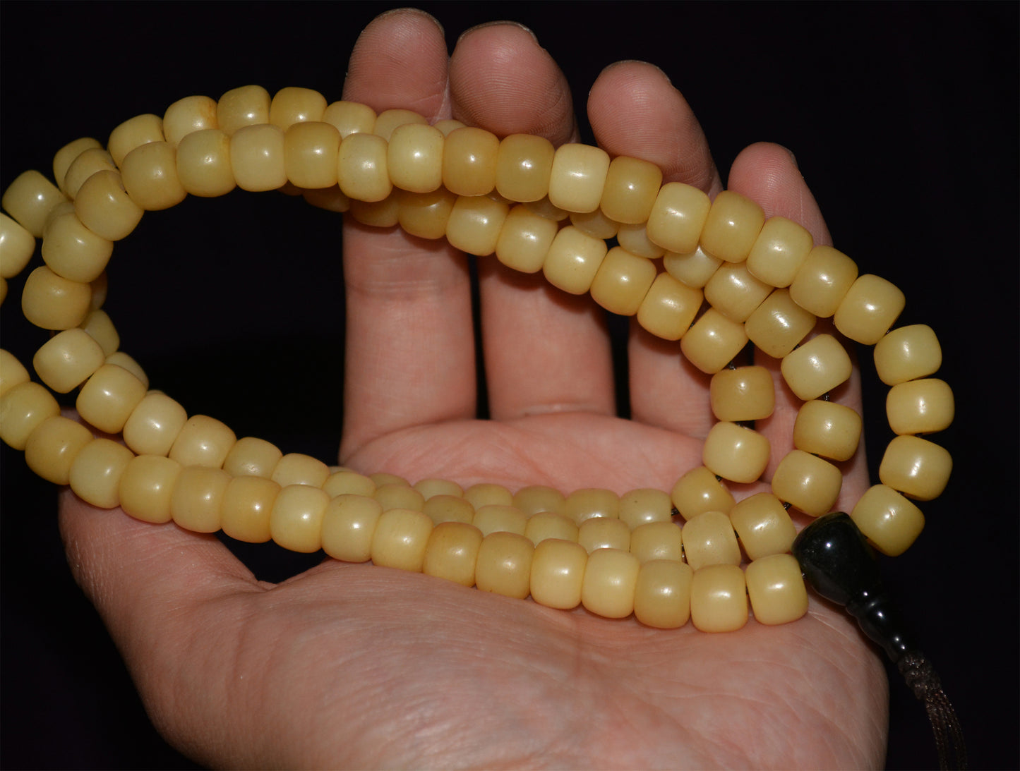 Real Old Tibetan Yak Bone Bracelet Amulet Kapala Mala Prayer Beads Antique Tibet Lucky Genuine Tibet Talisman Rosary