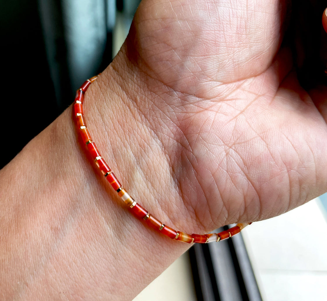 Genuine Himalaya Old Antiqe Red Agate Necklace Real Carnelian Bracelet Tibetan Mala Prayer Beads Natural Sardonyx Mini Small Size