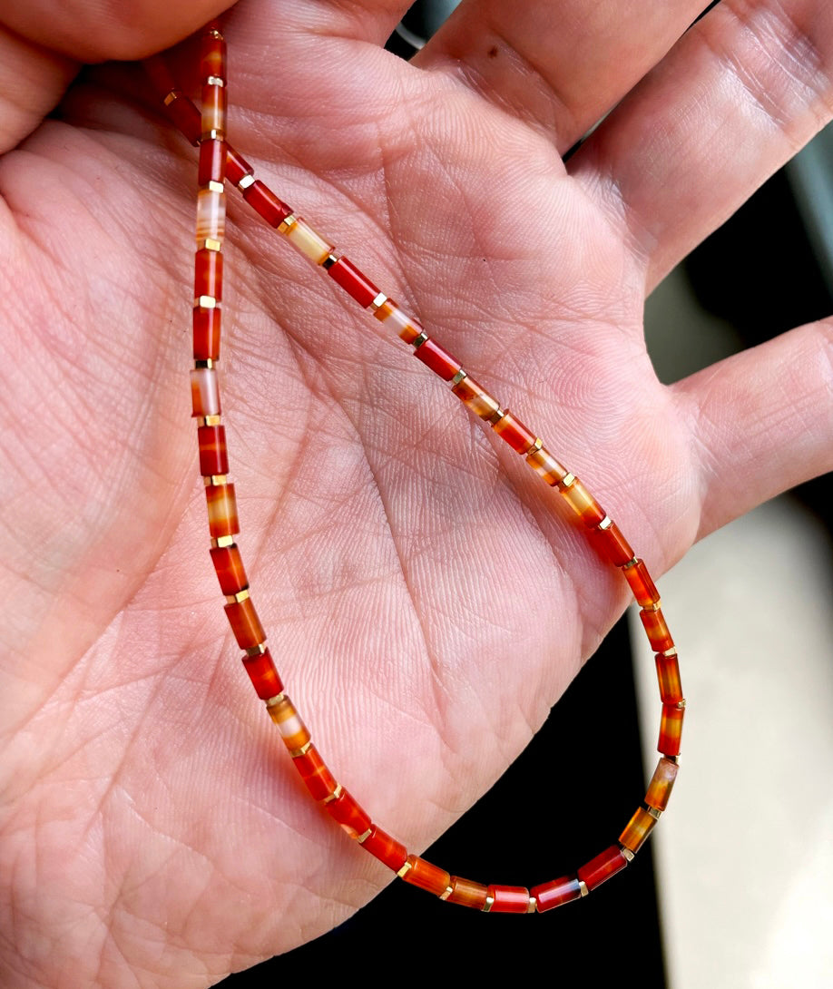 Real Red Agate Necklace Tibetan Old Antique Carnelian Bracelet Himalaya Mala Prayer Beads Natural Sardonyx Mini Small Size