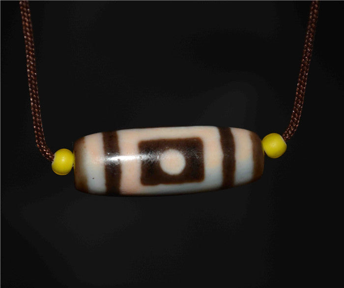 Real Tibet Ancient Cinnabar Heaven and Earth Dzi Bead Pendant Amulet Himalaya Sakor Namkor Bloodspots Agate Genuine Gzi Old Antique Talisman