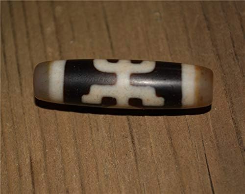 Real Tibet Ancient God of Wealth Dzi Bead Pendant Amulet Himalaya Agate Pure Fortune Gzi Old Antique Talisman