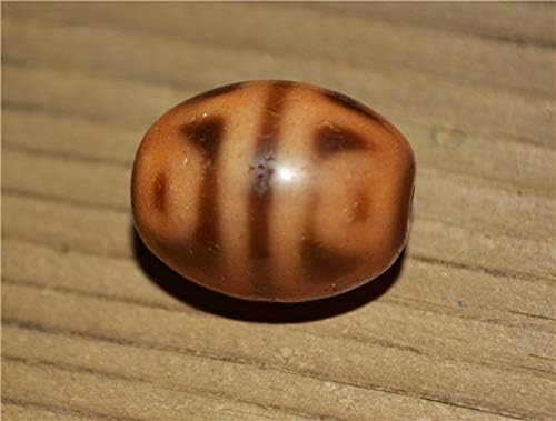 Real Tibet Ancient Lotus Dzi Bead Pendant Amulet Himalayan Agate Genuine Six Eyes Gzi Old Antique Talisman