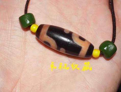 Real Tibet Ancient Nectar Bottle Dzi Bead Amulet Cinnabar Bloodspots Himalayan Pure Gzi Pendant Genuine Old Antique Agate Talisman Bracelet