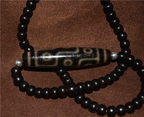 Real Tibet Ancient Pure Nine Eyes Dzi Bead Amulet Pendant Himalayan Agate 9 Eyed Pure Gzi Old Antique Talisman Bracelet