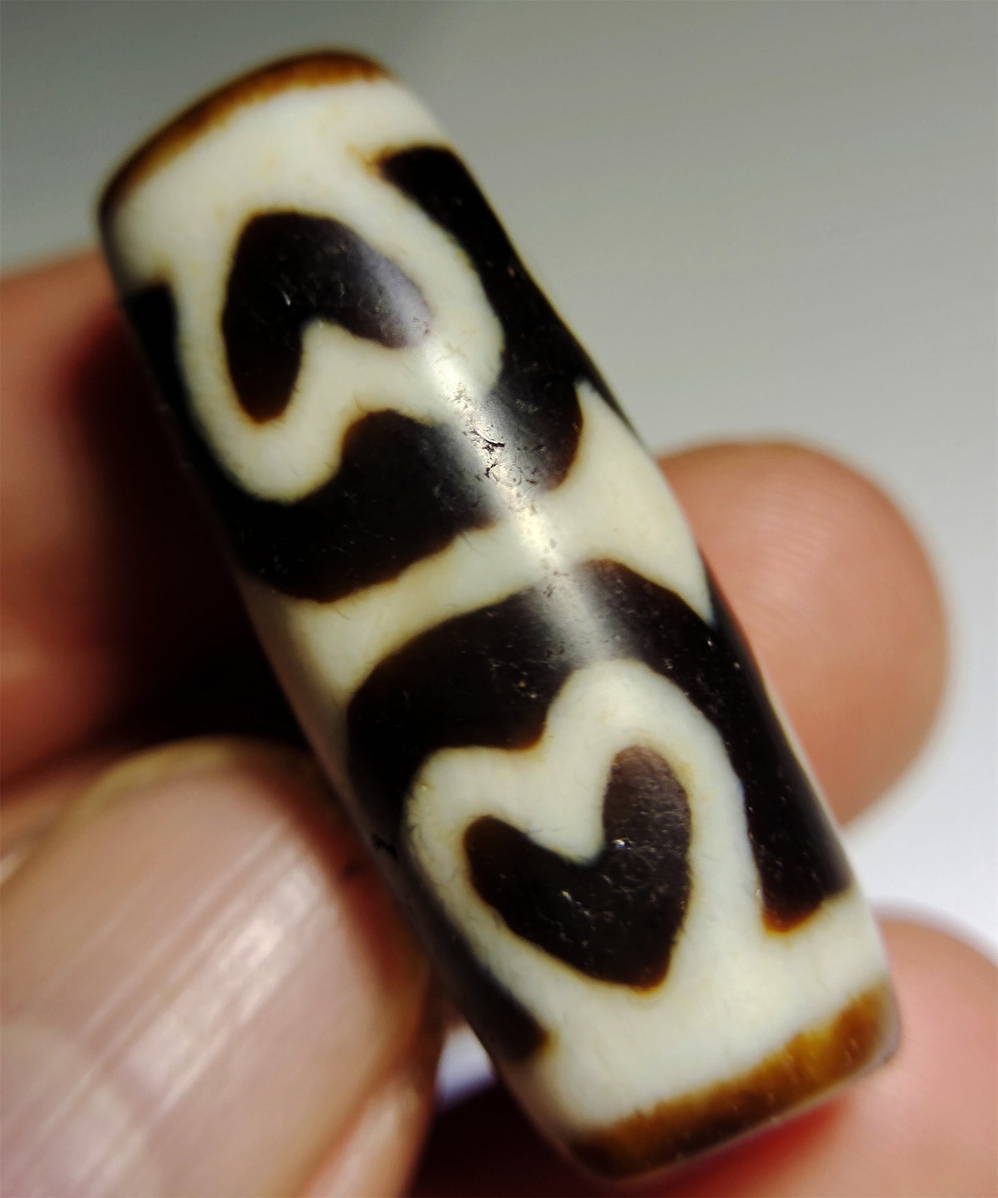 Real Tibet Ancient Six Eyes Lotus Dzi Bead Talisman Himalayas Pendant Amulet Agate Genuine Gzi Old