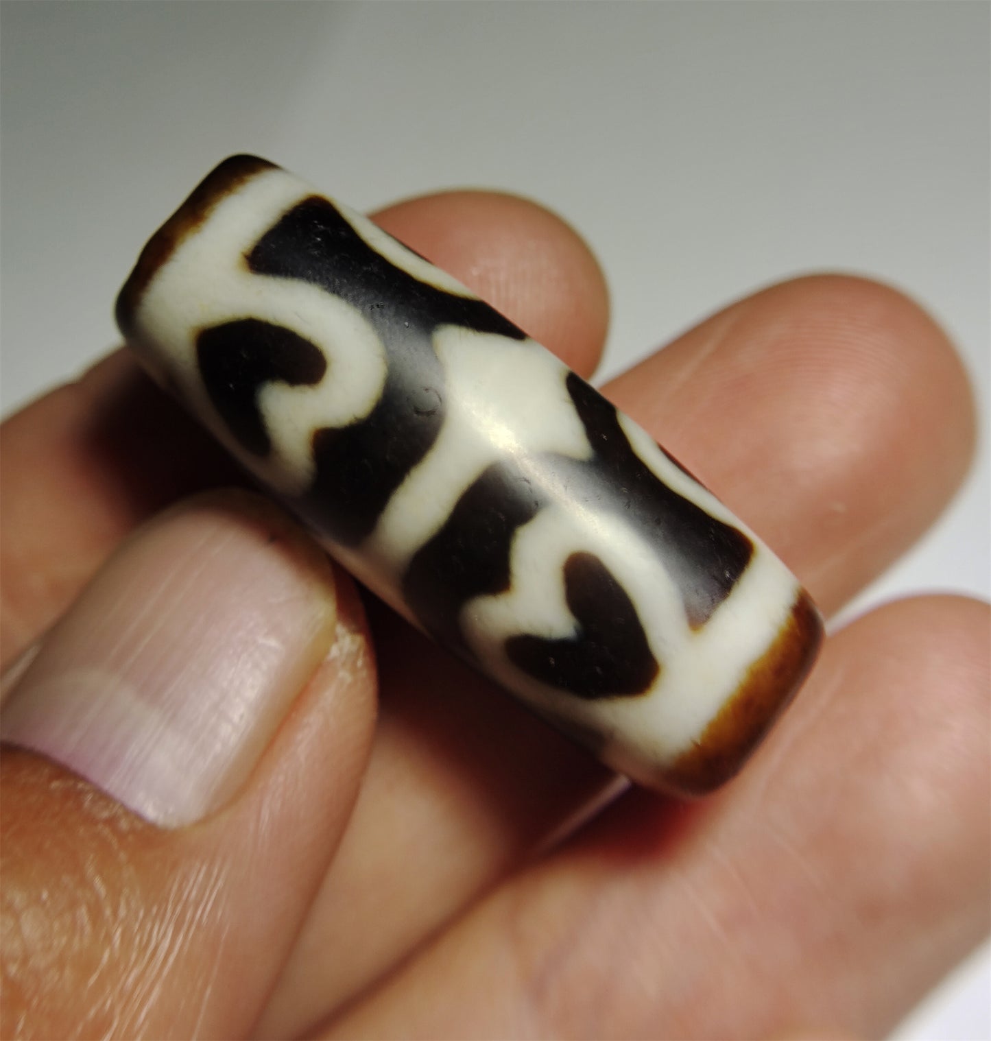 Real Tibet Ancient Six Eyes Lotus Dzi Bead Talisman Himalayas Pendant Amulet Agate Genuine Gzi Old