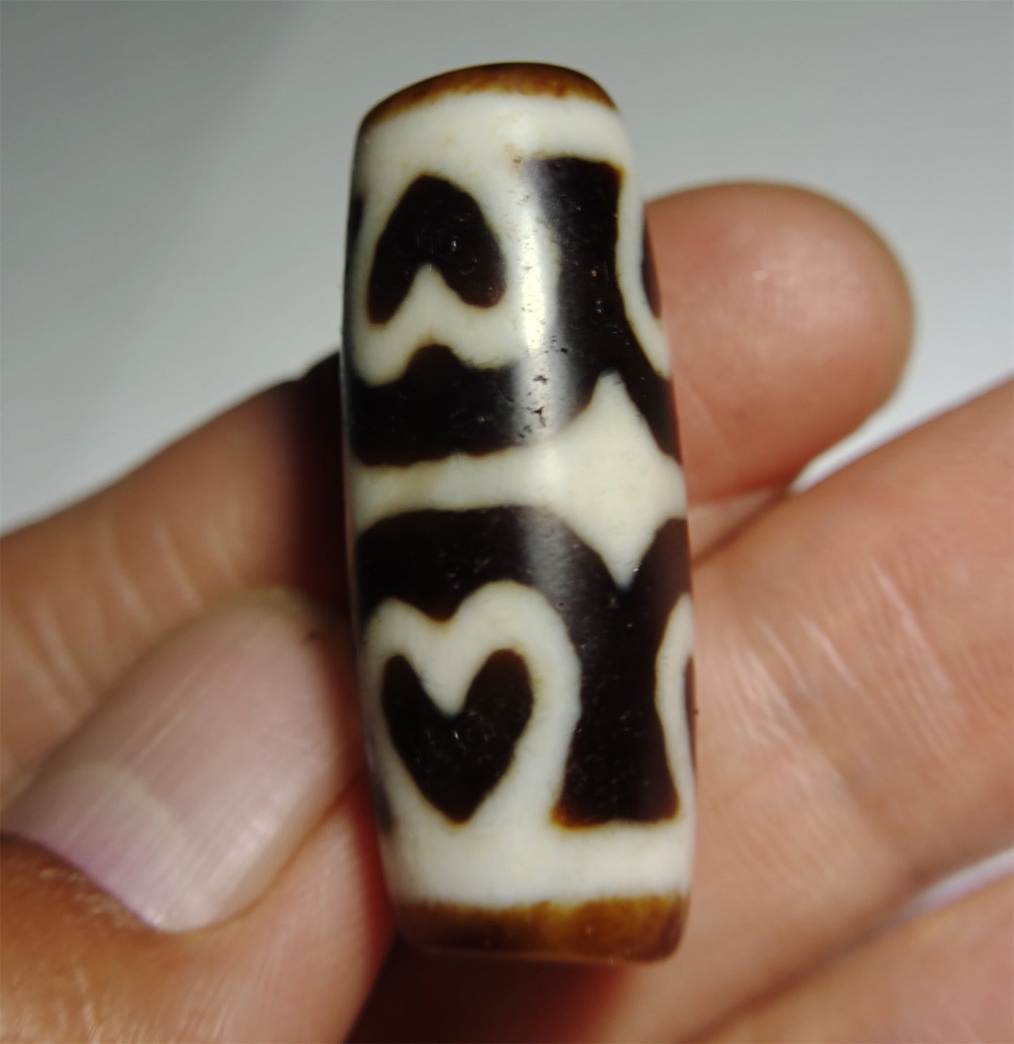 Real Tibet Ancient Six Eyes Lotus Dzi Bead Talisman Himalayas Pendant Amulet Agate Genuine Gzi Old