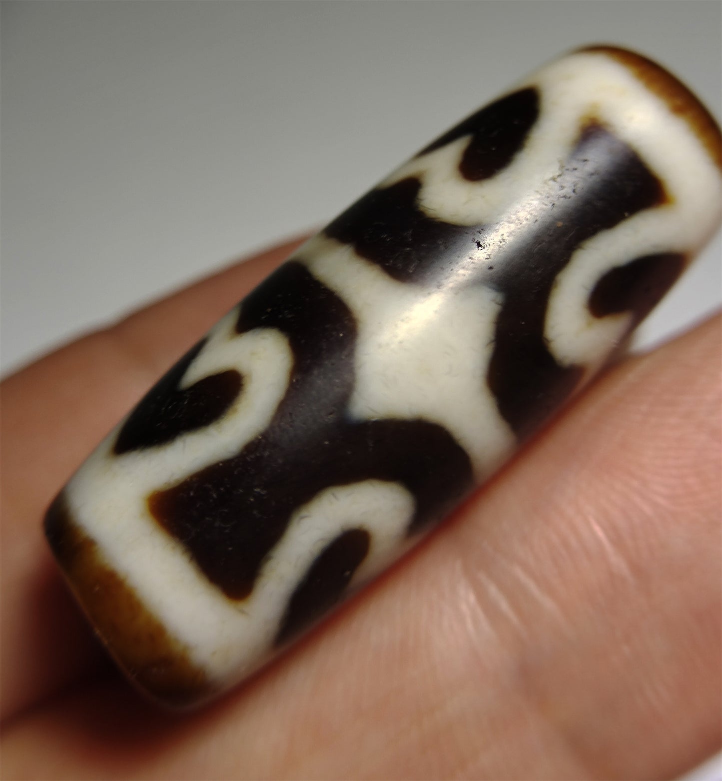 Real Tibet Ancient Six Eyes Lotus Dzi Bead Talisman Himalayas Pendant Amulet Agate Genuine Gzi Old