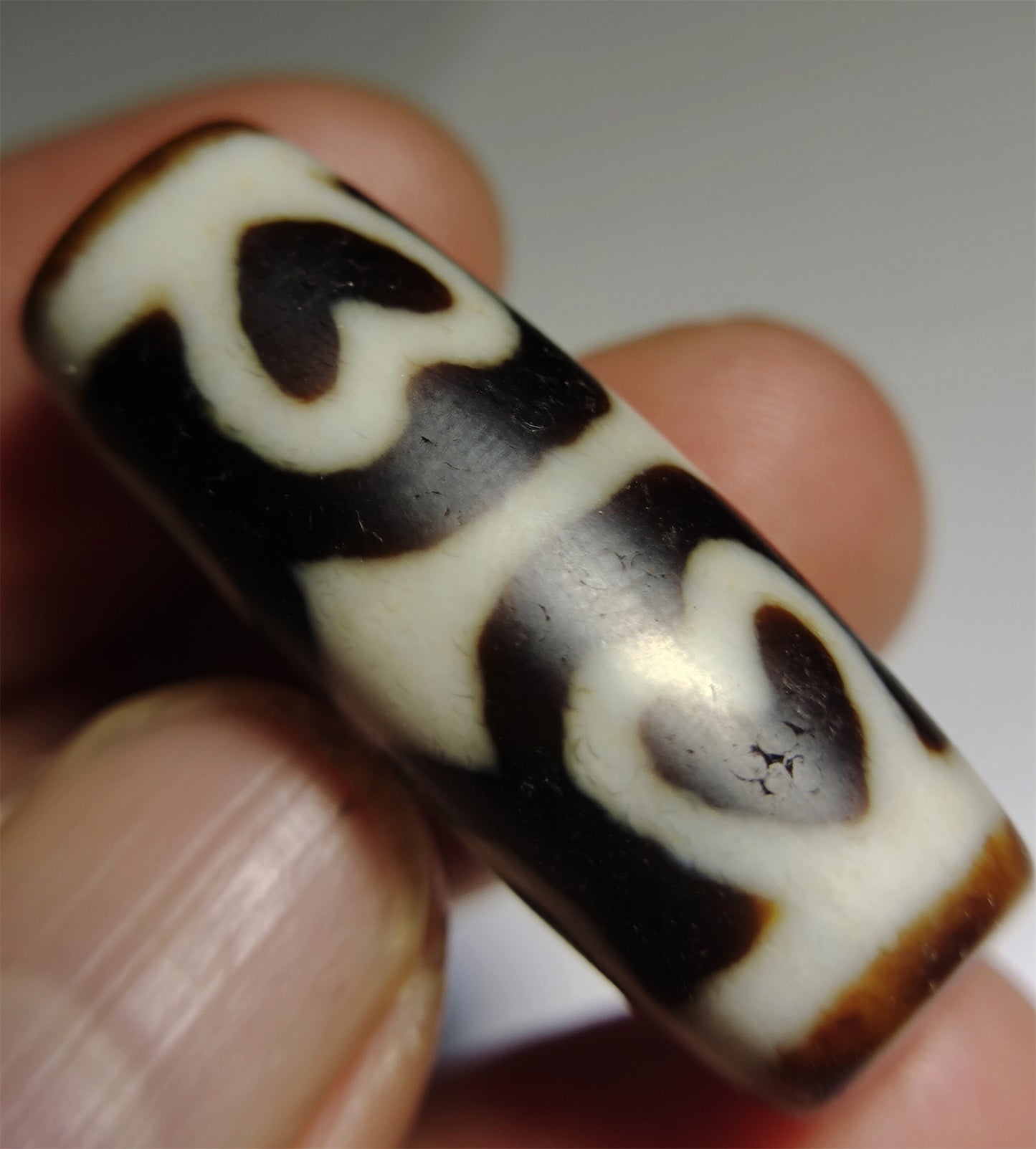 Real Tibet Ancient Six Eyes Lotus Dzi Bead Talisman Himalayas Pendant Amulet Agate Genuine Gzi Old