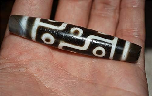 Real Tibet Old Ancient Nine Eyes Dzi Bead Amulet Pendant Himalaya Agate 9 Eyed Gzi Talisman