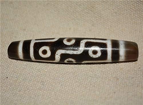 Real Tibet Old Ancient Nine Eyes Dzi Bead Amulet Pendant Himalaya Agate 9 Eyed Gzi Talisman