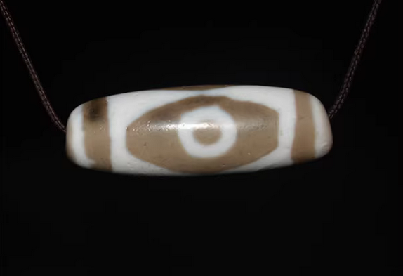 Real Tibet Old Ancient Pure Three Eyes Dzi Bead Amulet Pendant Himalayan Agate Genuine 3 Eyed Gzi Antique Talisman Bracelet