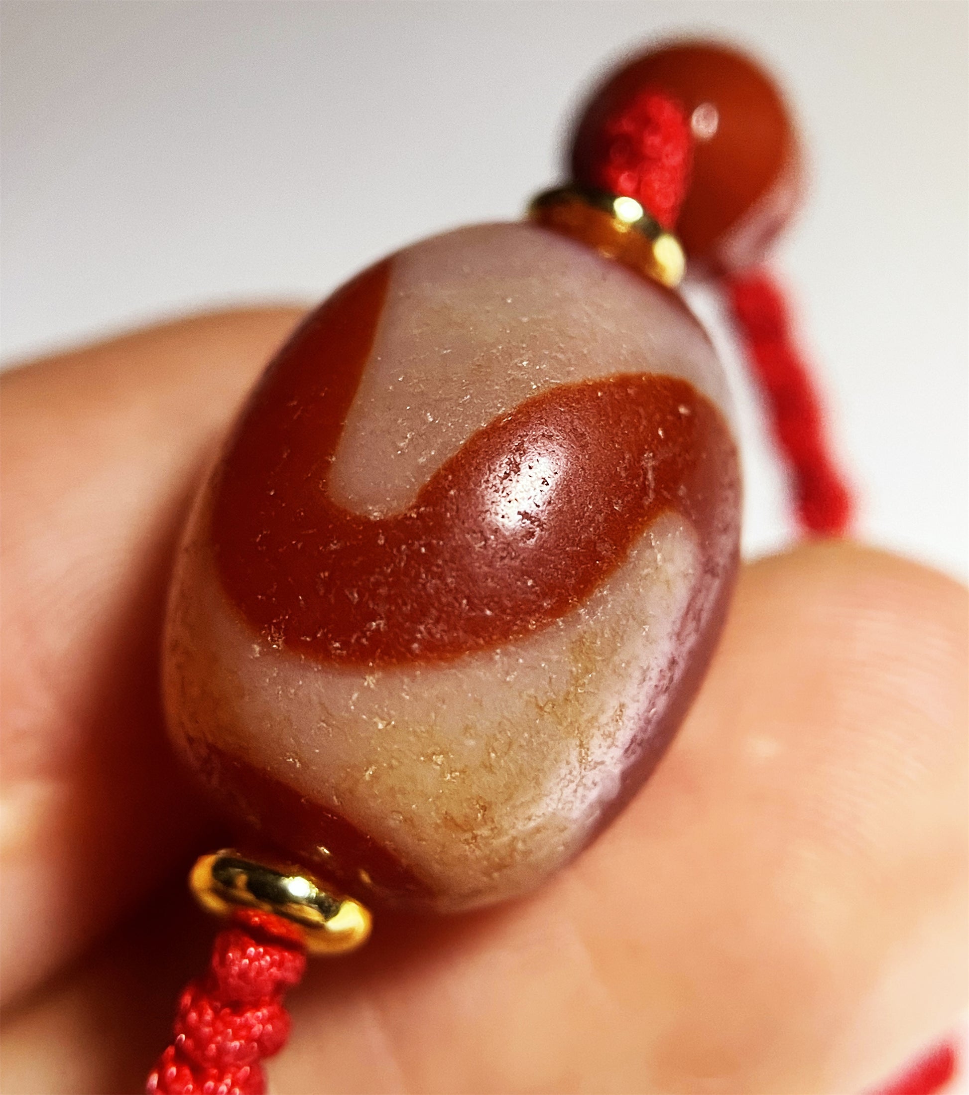 Real Tibet Old Ancient Tiger Tooth Dzi Bead Amulet Pendant Himalayan Agate Pure Water Wave Zigzag Gzi Antique Real Talisman Bracelet