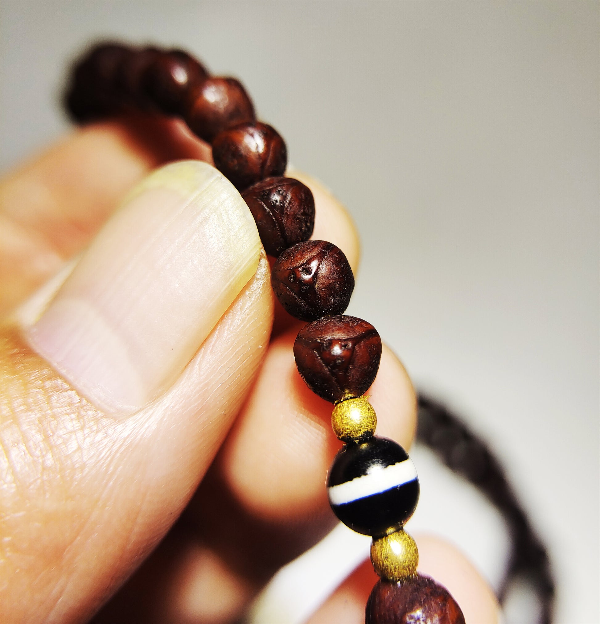 Real Tibet Old Antique 108 Phoenix Eye Bodhi Seeds Mala Prayer Beads Rosary Bracelet Nepal Fengyan Puti Buddhism Himalaya