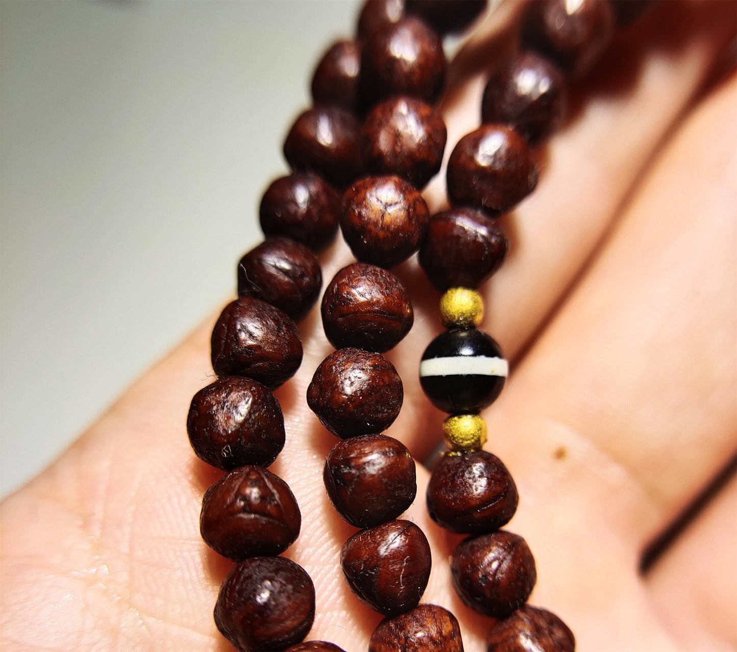 Real Tibet Old Antique 108 Phoenix Eye Bodhi Seeds Mala Prayer Beads Rosary Bracelet Nepal Fengyan Puti Buddhism Himalaya
