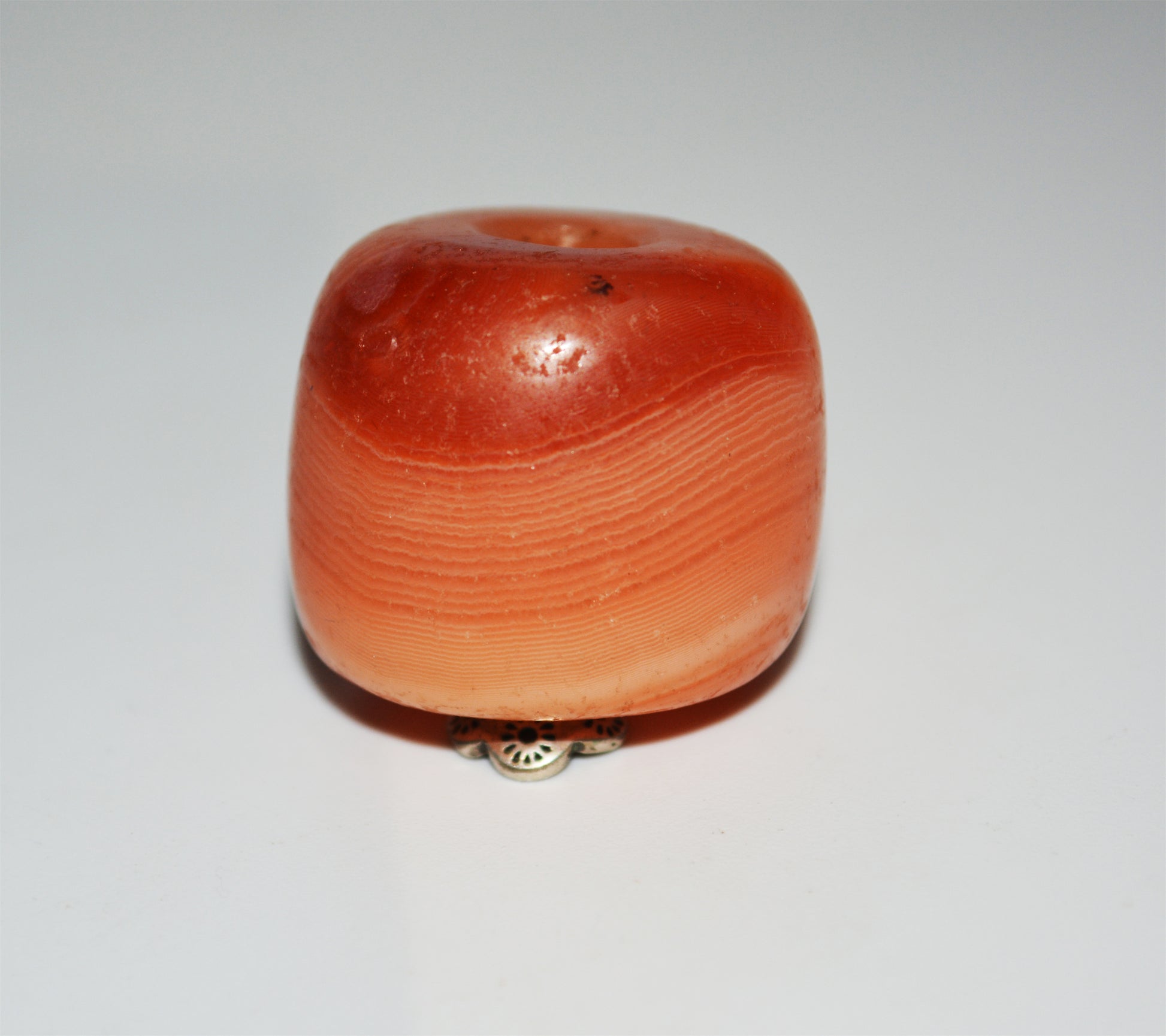 Real Tibet Old Antique Red Pema Raka Agate Bead Himalayan Nanhong Carnelian Pendant Genuine Amulet