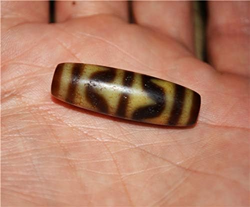 Real Tibetan Ancient Agate Tiger Tooth Pure Dzi Bead Amulet Himalayan Zigzag Water Wave Old Gzi Bracelet Pendant Talisman