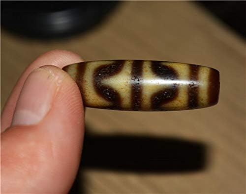 Real Tibetan Ancient Agate Tiger Tooth Pure Dzi Bead Amulet Himalayan Zigzag Water Wave Old Gzi Bracelet Pendant Talisman