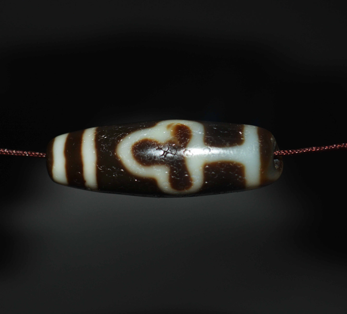 Real Tibetan Ancient Bodhi Leaf Dzi Bead Amulet Himalaya Pure Special Gzi Pendant Genuine Old Antique Agate Talisman Bracelet