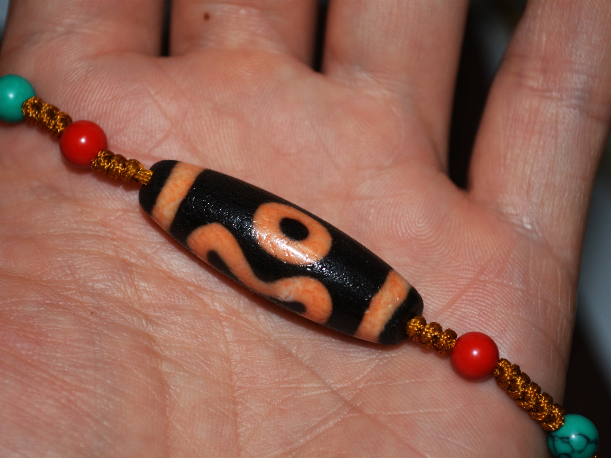 Real Tibetan Ancient Cinnabar Ruyi Two Eyes Dzi Bead Pendant Amulet Himalaya Old Antique Bloodspots Agate Nepal 2 Eyed Pure Gzi Talisman Bracelet