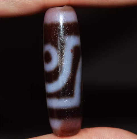 Real Tibetan Ancient Cinnabar Two Eyes Dzi Bead Amulet Himalayan Old Antique Agate Bloodspots 2 Eyed Pure Gzi Pendant Talisman Bracelet