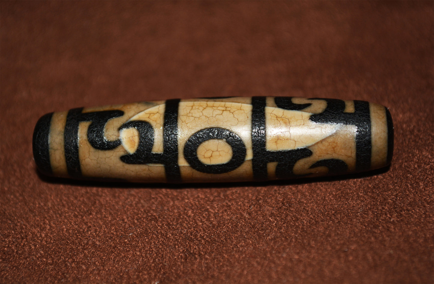 Genuine Tibetan Ancient Guru Rinpoche Dzi Bead Pendant Amulet Himalaya Pure Gzi Genuine Old Antique Blue Agate Talisman