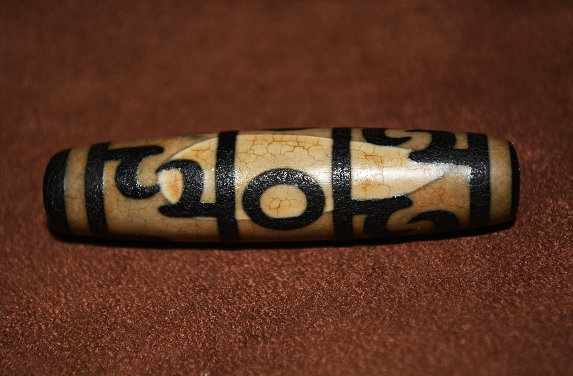 Genuine Tibetan Ancient Guru Rinpoche Dzi Bead Pendant Amulet Himalaya Pure Gzi Genuine Old Antique Blue Agate Talisman