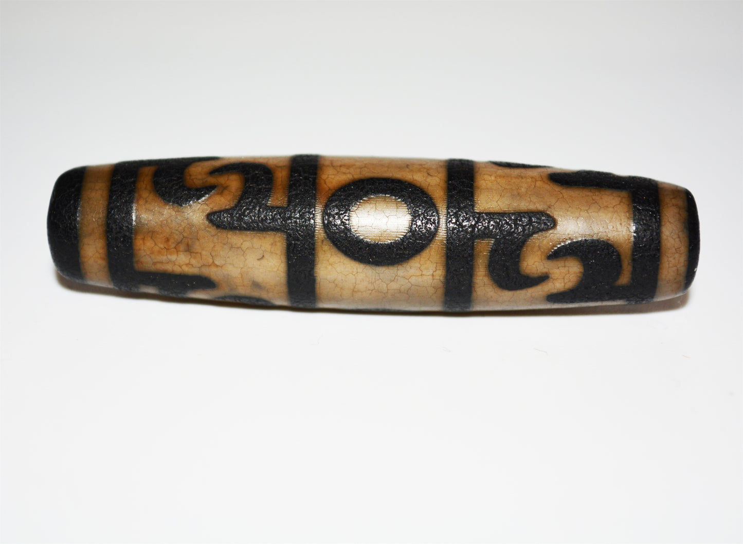 Genuine Tibetan Ancient Guru Rinpoche Dzi Bead Pendant Amulet Himalaya Pure Gzi Genuine Old Antique Blue Agate Talisman